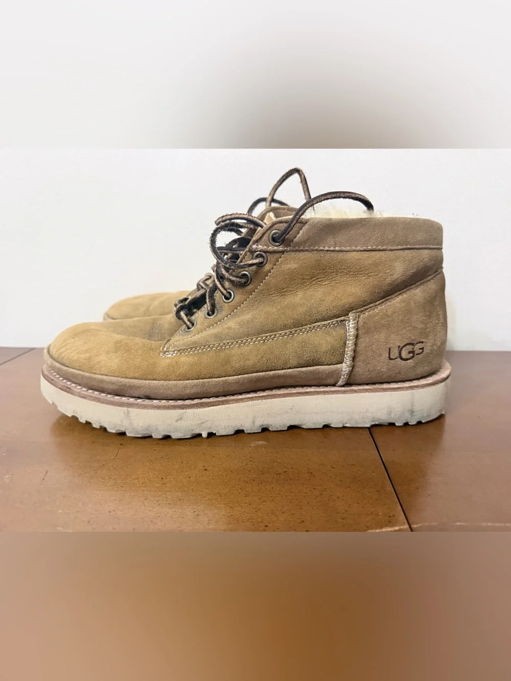 Ugg Campfire Trail Bomber Chestnut Lace Up Lined Boot Comfy Lumber Men’s US 10